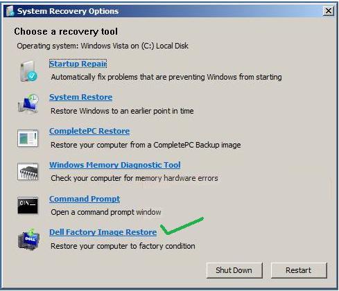 dell datasafe restore recovery